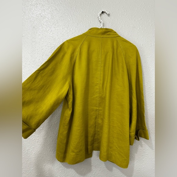 Talbots Pure Irish Linen Green Blazer Size Large - Picture 6 of 10